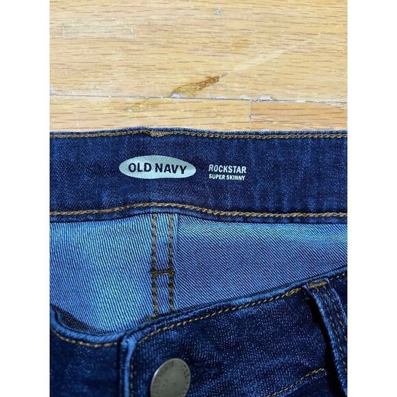 Old Navy Jeans Women's Size 6 Blue Rockstar Super Skinny Mid Rise Denim - Picture 3 of 8